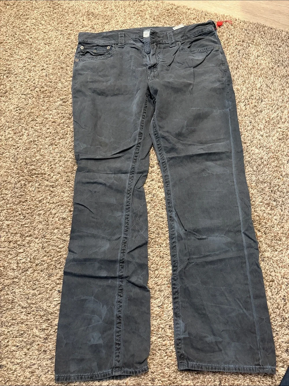 True Religion Black Wide-Leg Flare Jeans